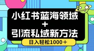 小红书蓝海虚拟＋引流私域新方法，100%不限流，日入轻松1000＋，小白无脑操作【揭秘】-星启会