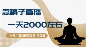 十万个富翁修炼宝典之3.念稿子直播，一天2000左右-星启会