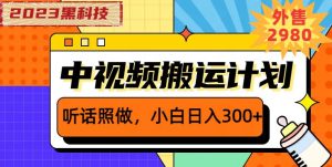 外面卖2980元2023黑科技操作中视频撸收益，听话照做小白日入300+-星启会