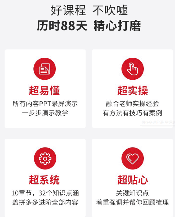 图片[2]-拼多多进阶课 掌握底层规则+活动推广+实操全流程+实战引爆流量-星启会