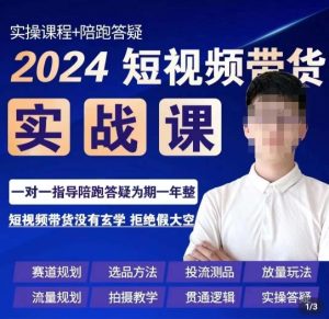 果哥·2024短视频带货实操课，​赛道规划/选品方法/投流测品/放量玩法/流量规划/拍摄教学-星启会