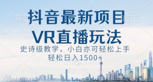 抖音最新VR直播玩法，史诗级教学，小白也可轻松上手轻松日入1500+【揭秘】-星启会