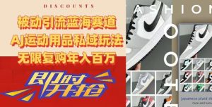 被动引流蓝海赛道，AJ运动用品私域玩法，无限复购年入百万【揭秘】-星启会