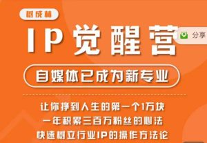 树成林·IP觉醒营，快速树立行业IP的操作方法论，让你赚到人生的第一个1万块（更新）-星启会
