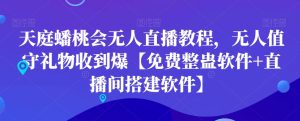 天庭蟠桃会无人直播教程，无人值守礼物收到爆【免费整蛊软件+直播间搭建软件】-星启会