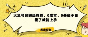 怎么样靠阿里大厂撸金，背靠大厂日入2000+，大鱼号保姆级教程，0成本，0基础小白看了就能上手【揭秘】-星启会