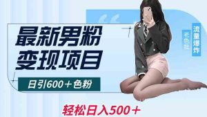 最新男粉变现项目，日引600＋色粉，全平台通用，轻松日入500＋【揭秘】-星启会