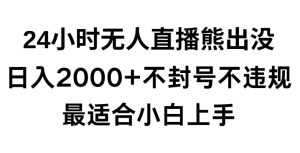 快手24小时无人直播熊出没，不封直播间，不违规，日入2000+，最适合小白上手，保姆式教学【揭秘】-星启会