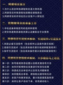 狼叔亲自操作的虚拟网课项目视频教程，轻松做到月入上万-星启会