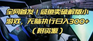 全网首发！咸鱼卖破解版小游戏，无脑执行日入300+（附资源）【揭秘】-星启会