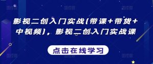 影视二创入门实战(带课+带货+中视频)，影视二创入门实战课-星启会