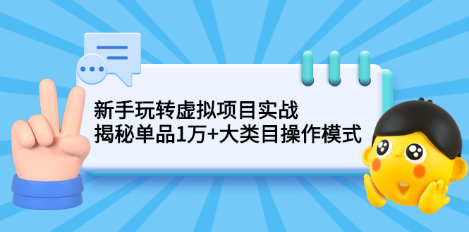 图片[1]-新手玩转虚拟项目实战，揭秘单品1万+大类目操作模式【视频课程】-星启会