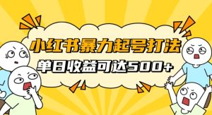 小红书暴力起号秘籍，11月最新玩法，单天变现500+，素人冷启动自媒体创业【揭秘】-星启会