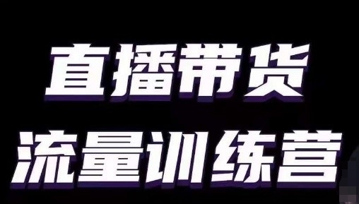 直播带货流量训练营,小白主播必学直播课