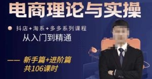 电商理论与实操从入门到精通，抖店+淘系+多多：新手+进阶-星启会