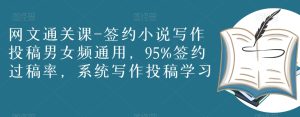 网文通关课-签约小说写作投稿男女频通用，95%签约过稿率，系统写作投稿学习-星启会