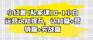 小红薯【私家课】0-1小白运营认知提升，认知篇+营销篇+实战篇-星启会