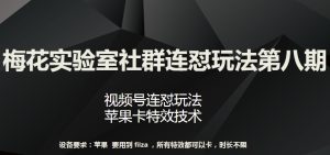 梅花实验室社群连怼玩法第八期，视频号连怼玩法 苹果卡特效技术【揭秘】-星启会