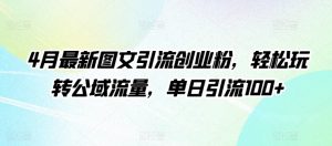 4月最新图文引流创业粉，轻松玩转公域流量，单日引流100+【揭秘】-星启会