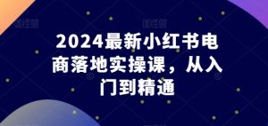 2024最新小红书电商落地实操课,从入门到精通-星启会