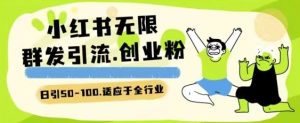 小红书一天引流一二百创业粉技术 可引全行业精准粉玩法【揭秘】-星启会