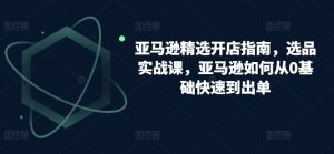 亚马逊精选开店指南，选品实战课，亚马逊如何从0基础快速到出单-星启会