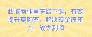 私域商业重庆线下课，有效提升复购率，解决现金流压力，放大利润-星启会