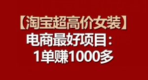 【淘宝超高价女装】电商最好项目：每一单都是高利润-星启会