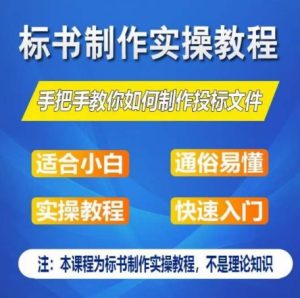 标书制作实操教程，手把手教你如何制作授标文件，零基础一周学会制作标书-星启会