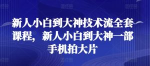 新人小白到大神技术流全套课程，新人小白到大神一部手机拍大片-星启会