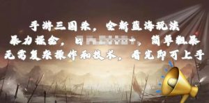 手游三国杀最新蓝海玩法，简单粗暴，无需复杂的操作和技术，看完即可上手【揭秘】-星启会