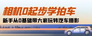 相机0起步学拍车：新手从0基础带大家玩转汽车摄影(18节课)-星启会