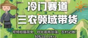 冷门赛道三农领域带货，视频拍摄简单，转化高带货强，农村必做！【揭秘】-星启会