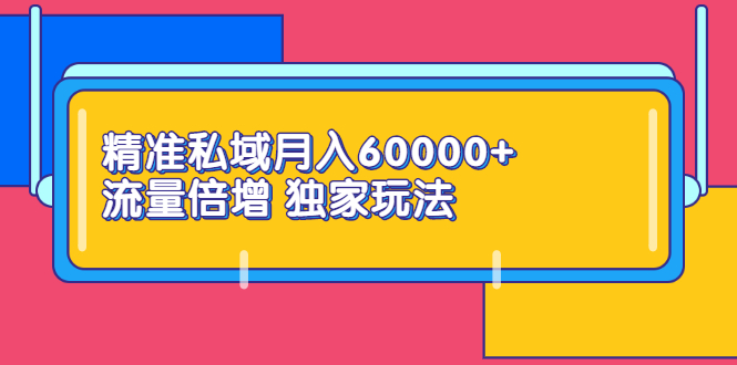 图片[1]-精准私域月入60000+ 流量倍增 独家玩法（9节视频课）-星启会