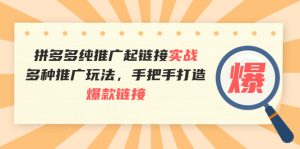 拼多多纯推广起链接实战：多种推广玩法，手把手打造爆款链接-星启会