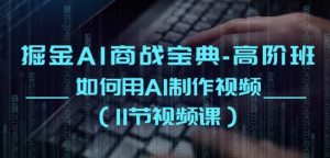 掘金AI商战宝典-高阶班：如何用AI制作视频(11节视频课)-星启会