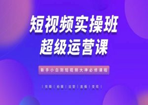 短视频实操班超级运营课，新手小白到短视频大神必修课程-星启会