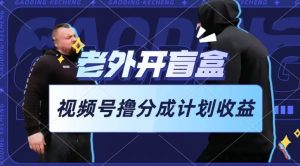 老外开盲盒视频，撸视频号分成计划收益，每天只需一小时，新手小白轻松上手【揭秘】-星启会