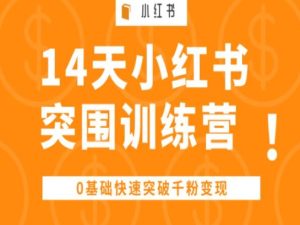 14天小红书突围训练营 ，0基础快速突破千粉变现-星启会