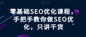 零基础SEO优化课程，手把手教你做SEO优化，只讲干货-星启会