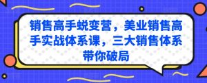 销售高手蜕变营，美业销售高手实战体系课，三大销售体系带你破局-星启会