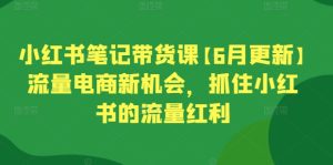 小红书笔记带货课【6月更新】流量电商新机会，抓住小红书的流量红利-星启会