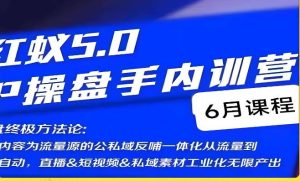 红蚁5.0IP操盘手内训营，IP操盘终极方法论-星启会