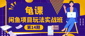 龟课·闲鱼项目玩法实战班第14期，批量细节玩法，一个月收益几万-星启会