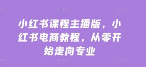 小红书课程主播版，小红书电商教程，从零开始走向专业-星启会