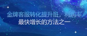 金牌客服转化提升班，利润率最快增长的方法之一-星启会