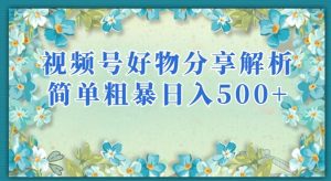 视频号好物分享解析，简单粗暴可以批量方大的项目【揭秘】-星启会