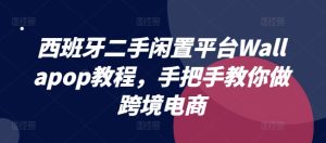 西班牙二手闲置平台Wallapop教程，手把手教你做跨境电商-星启会