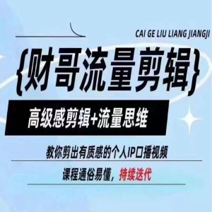 财哥流量剪辑，高级感剪辑+流量思维，教你剪出有质感的个人IP口播视频-星启会