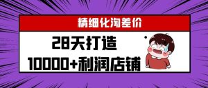 YL精细化淘差价28天打造10000+利润店铺，精细化选品项目（附软件）-星启会